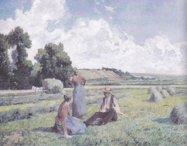 Fenaison à Montjoly. Eugène Damas.
Photo tirée du livre : Eugène Damas, Peintre des Ardennes